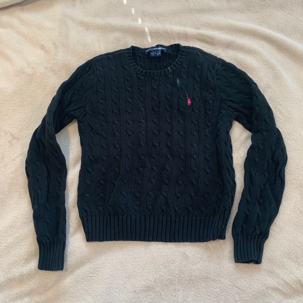 Ralph Lauren Sport Black Sweater 100% cotton